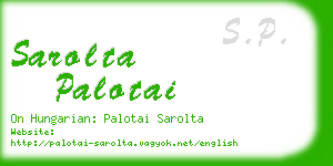 sarolta palotai business card